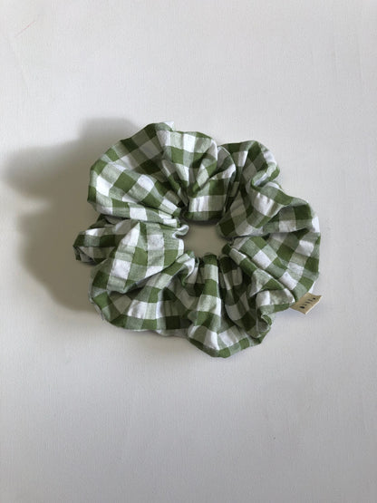 Oversized Gingham Scrunchies