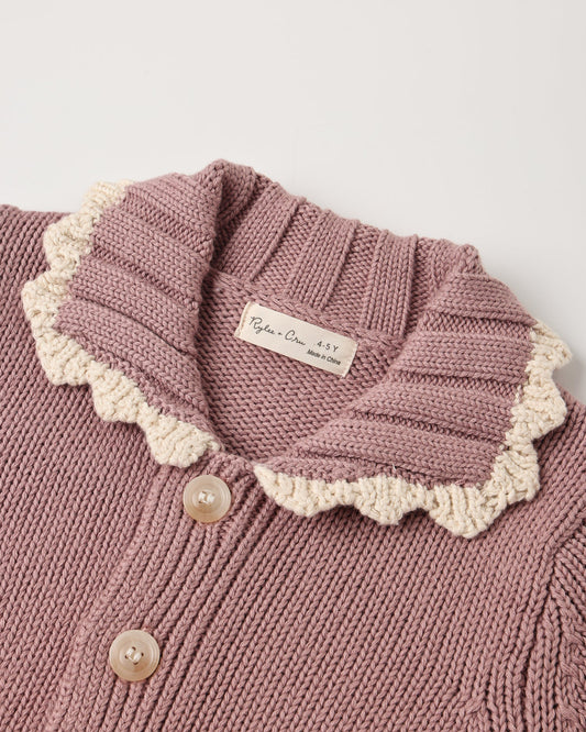 Rosewood Collared Cardigan