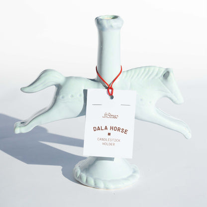 Dala Horse Ceramic Candlestick