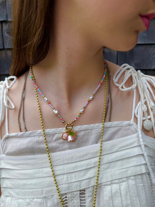Kids Beaded Charm Necklace