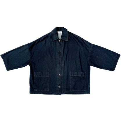 Ali Golden Dark Denim Oversized Shirt Jacket