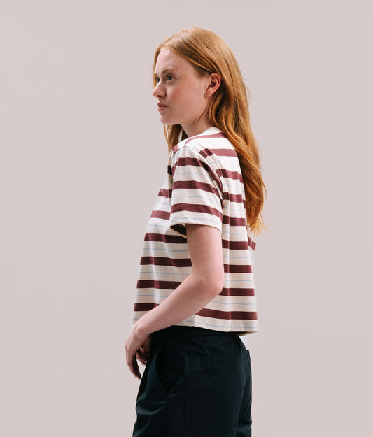 Striped Relaxed Cropped Tee