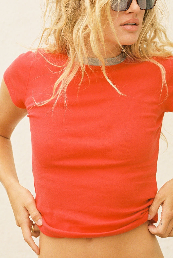 LA Relaxed Bebe Ringer Tee