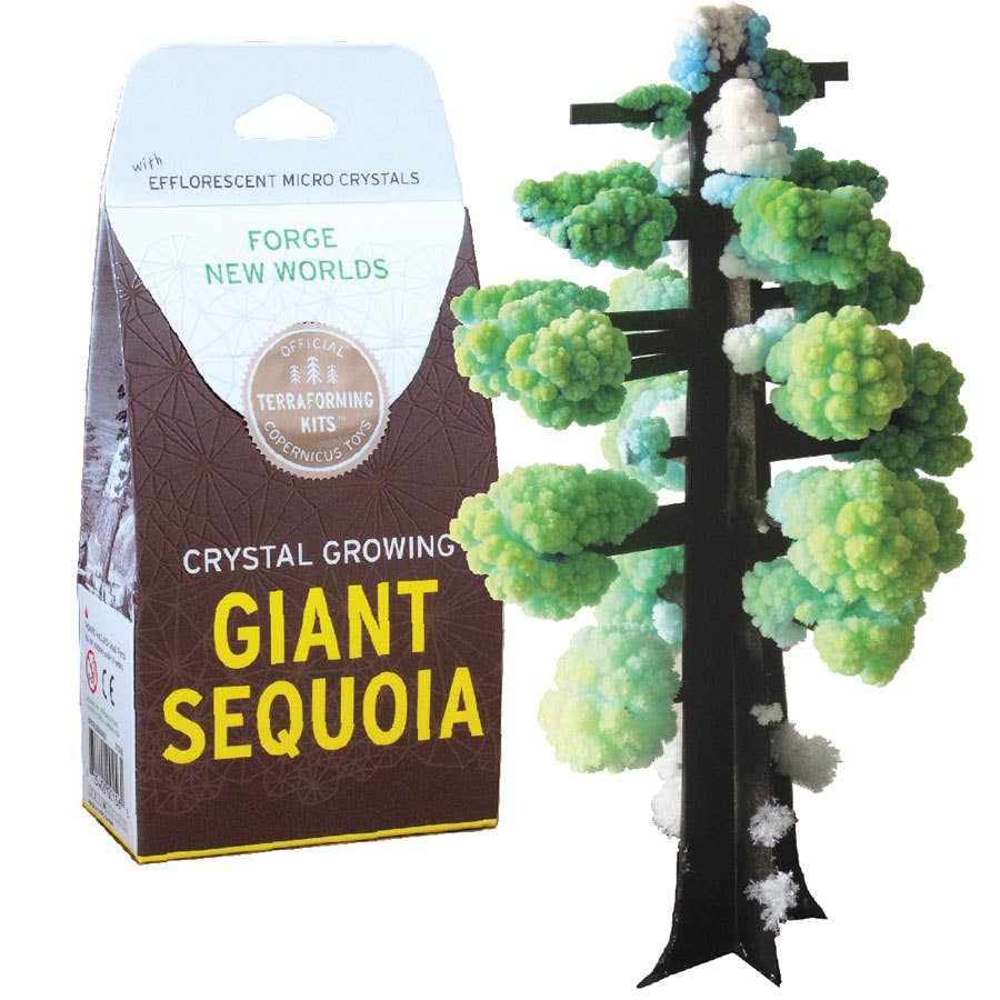 Create your own Balsam Fir or Giant Sequoia! Each kit comes with terraforming solution and instructions to create your own little miniature tree using micro crystal technology.