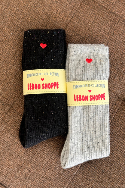 Le Bon Shoppe Embroidered Snow Socks