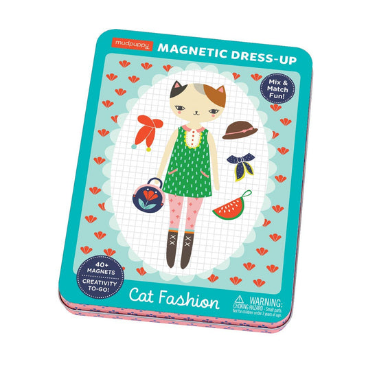 These Magnetic Cat Fashion Figures comes with 4 illustrated background scenes and 3 sheets of magnetic parts for dressing up these adorable feline friends.