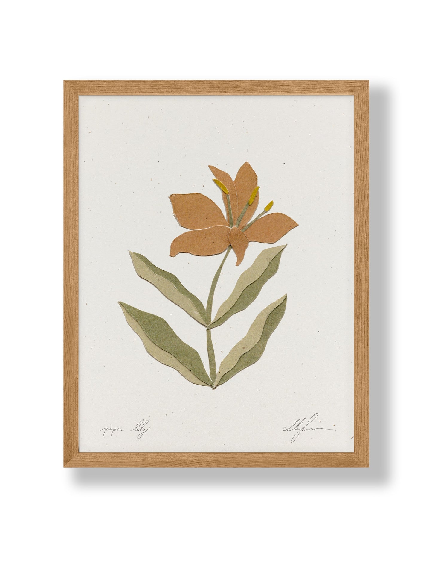 Paper Lily by Coco Shalom. Prints are made with 100% recycled paper, containing 30% post consumer waste, produced with 100% green power and 0% BS.