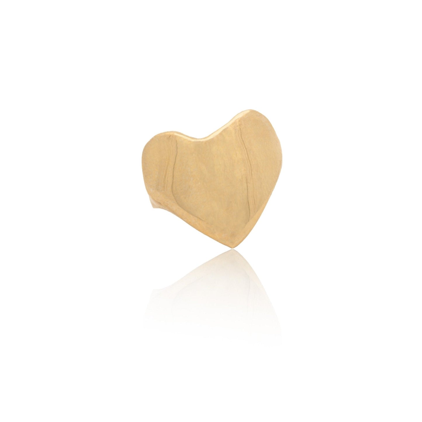 Crafted from an original wax sculpture, this chunky heart signet is named for the Greek god of love. Serves as a gentle reminder to love yourself. Cast in recycled brass or sterling silver for a luxurious finish. Designed & handmade in Los Angeles.