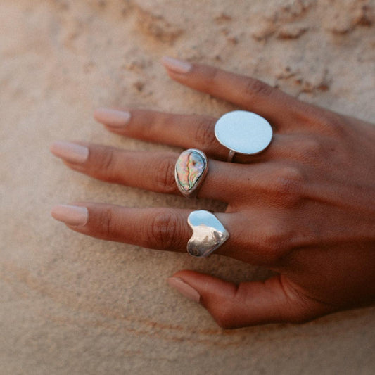 Crafted from an original wax sculpture, this chunky heart signet is named for the Greek god of love. Serves as a gentle reminder to love yourself. Cast in recycled brass or sterling silver for a luxurious finish. Designed & handmade in Los Angeles.