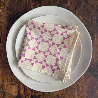 Hand Printed Flour Sack Napkins