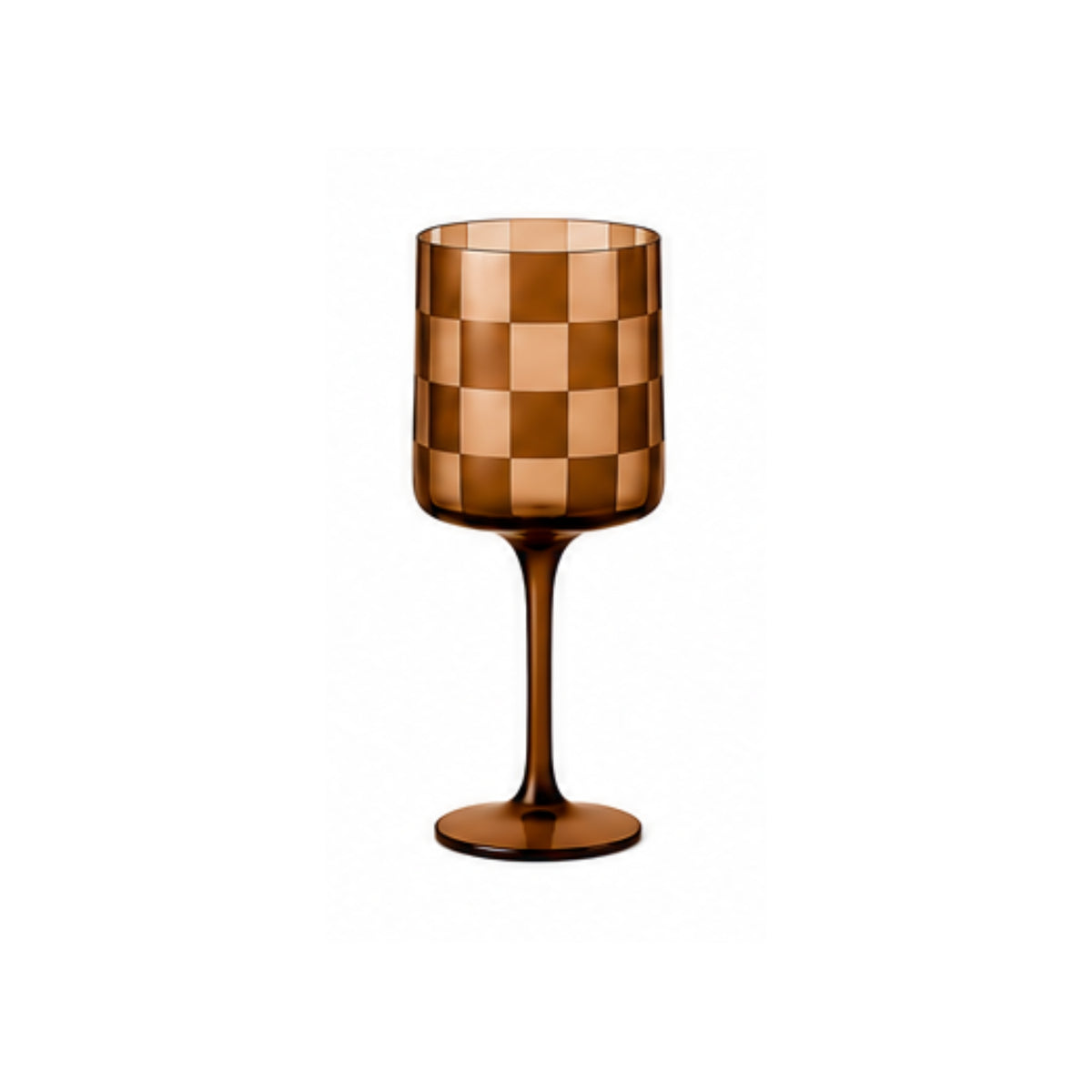Checkered Wine Glass Set
