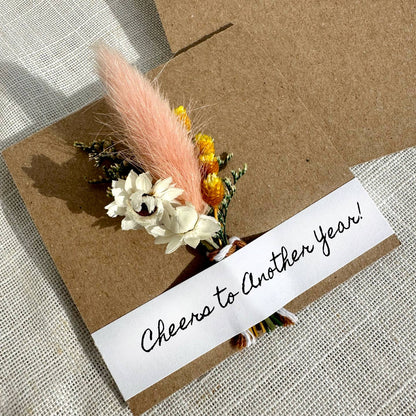 Mini Dried Floral Bouquet Card