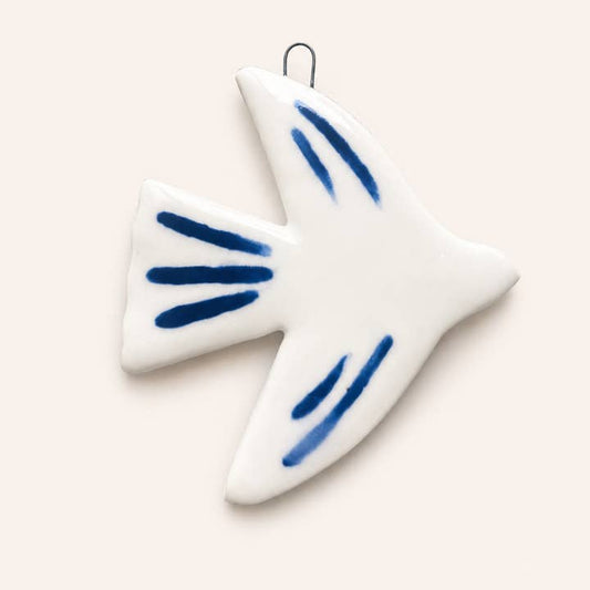 Hand Painted Ceramic Bird Ornament