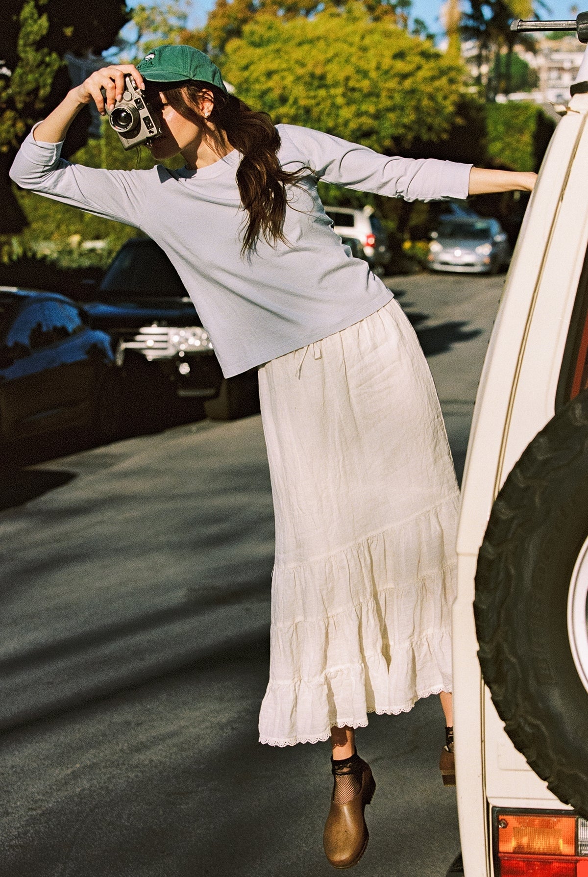 LA Relaxed Tissue Linen Skirt 