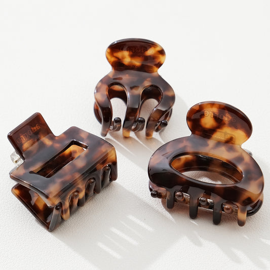 Deep Tortoise Mini Claw Clip