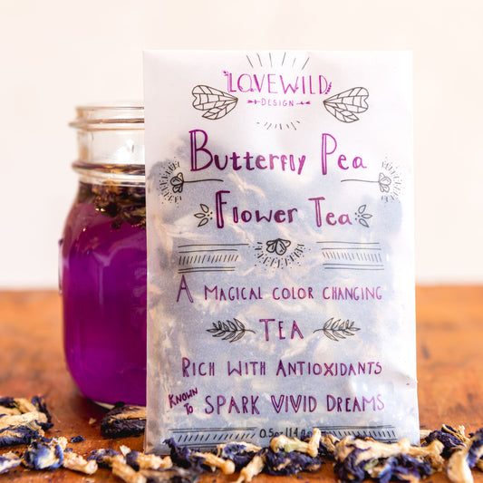 butterfly pea flower tea lovewild design