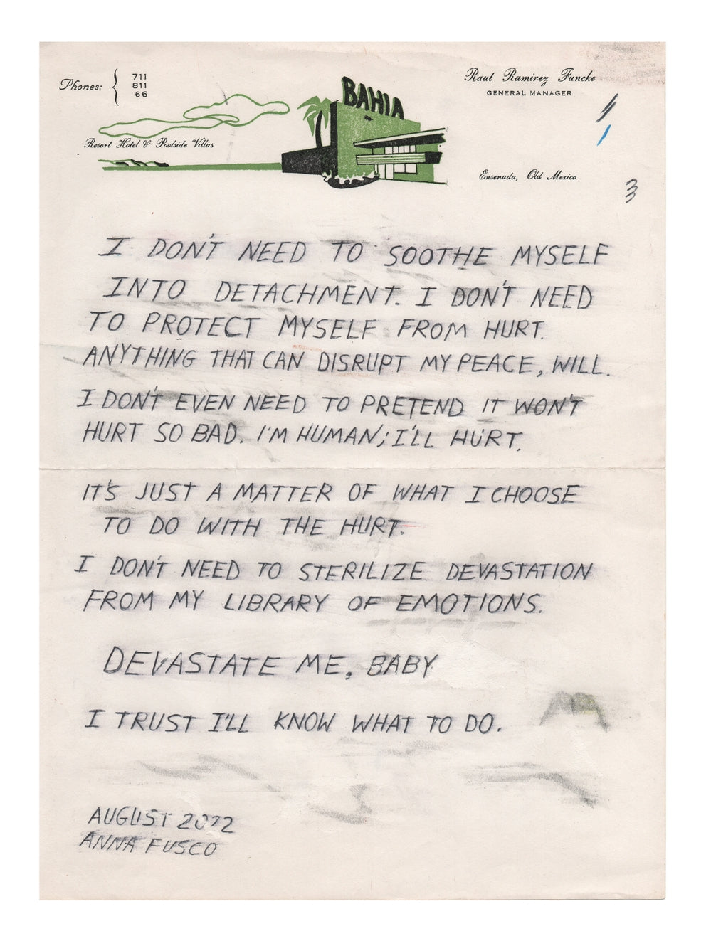 Devastate Me, Baby Print