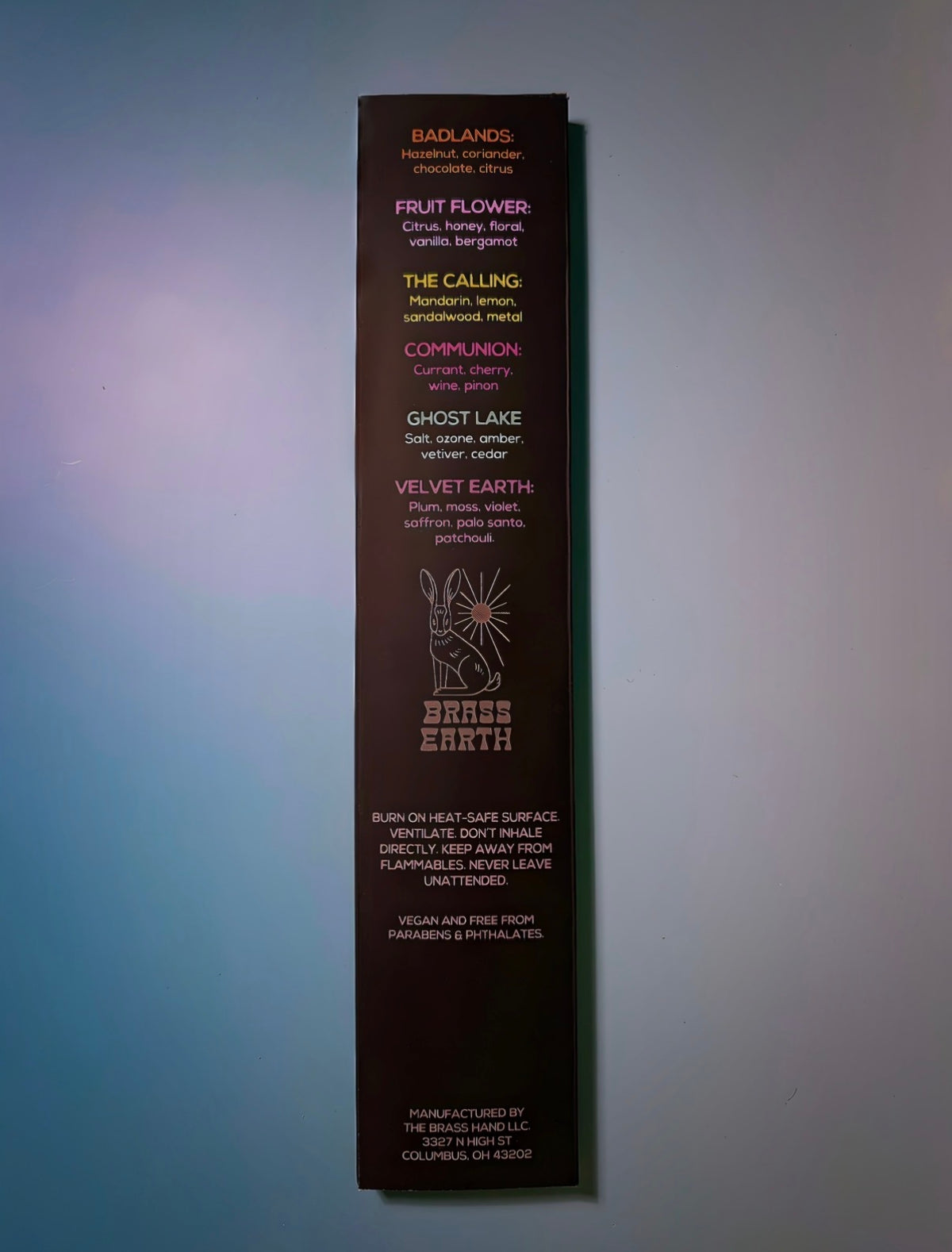 brass earth Core Scent Sampler Pack Incense