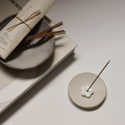 Hand Rolled Cedarwood Incense with Holder