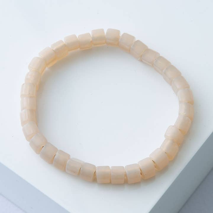 Opaque Glass Bead Bracelet