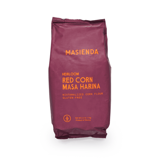 Masienda's best-selling Heirloom Red Corn Masa Harina is a fine-ground nixtamalized corn flour. Its deep flavor comes from high quality heirloom corn, which is cooked, slow dried and milled to perfection in small batches. Never genetically modified. Always gluten-free.