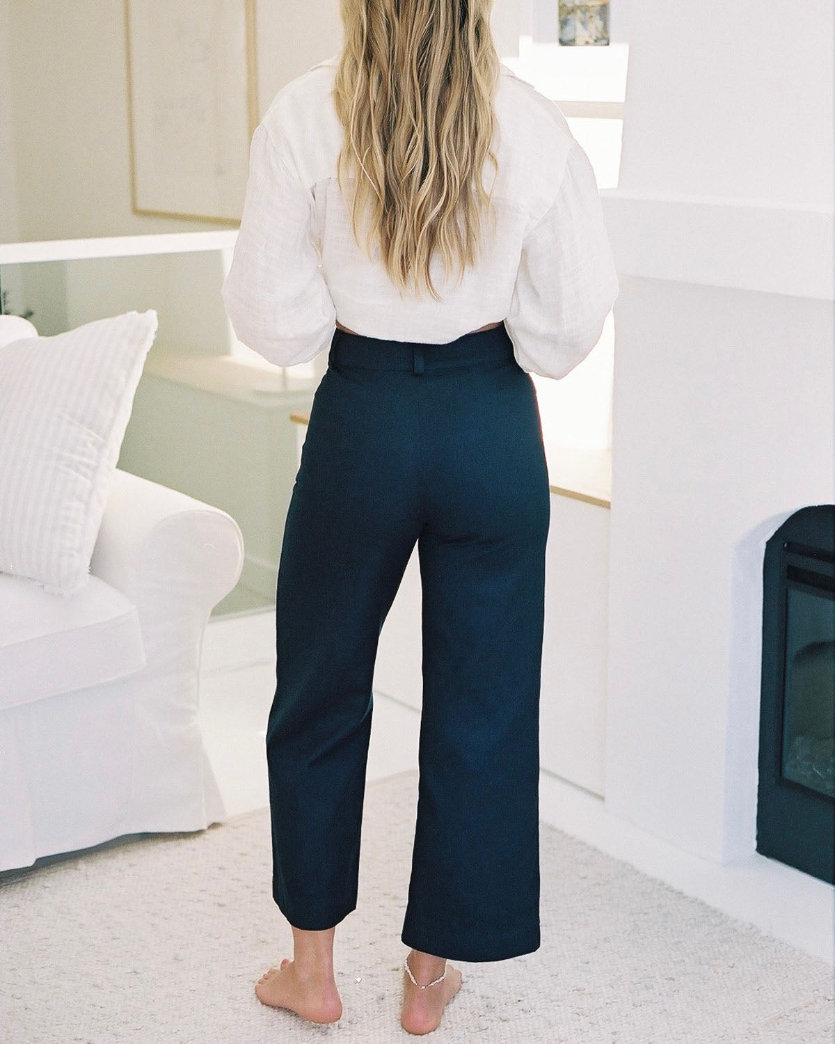 The Pierrot Pants are our modern day, eco-friendly take on the iconic sailor pant. This high rise, wide leg crop classic is made with hemp and organic cotton and is the sustainable essential of our dreams. Handmade with a hemp and organic cotton blend in Vancouver, BC.