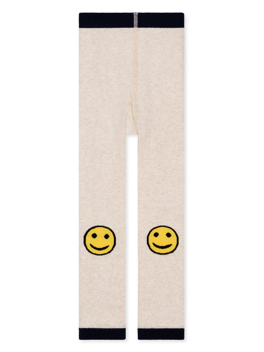 mini emoji legging by hansel from basel / Happiness is… a supercute pair of organic cotton leggings with smiley faces on each knee! Made in Portugal at a family-run factory that operates entirely on renewable energy. organic cotton/polyester/spa<p><spandex