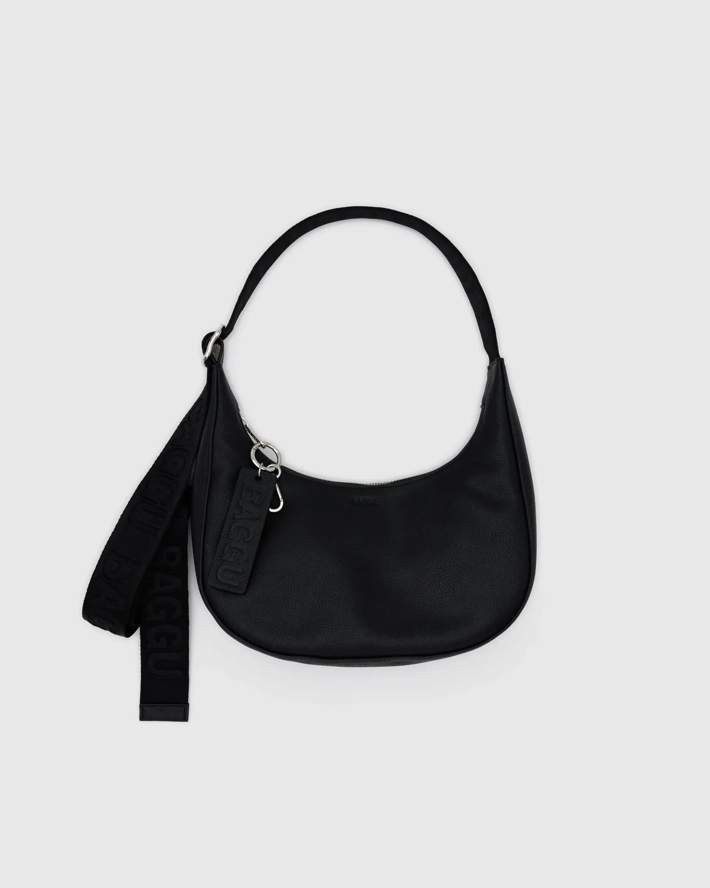 Small Recycled Leather Crescent Bag