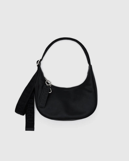 Small Recycled Leather Crescent Bag