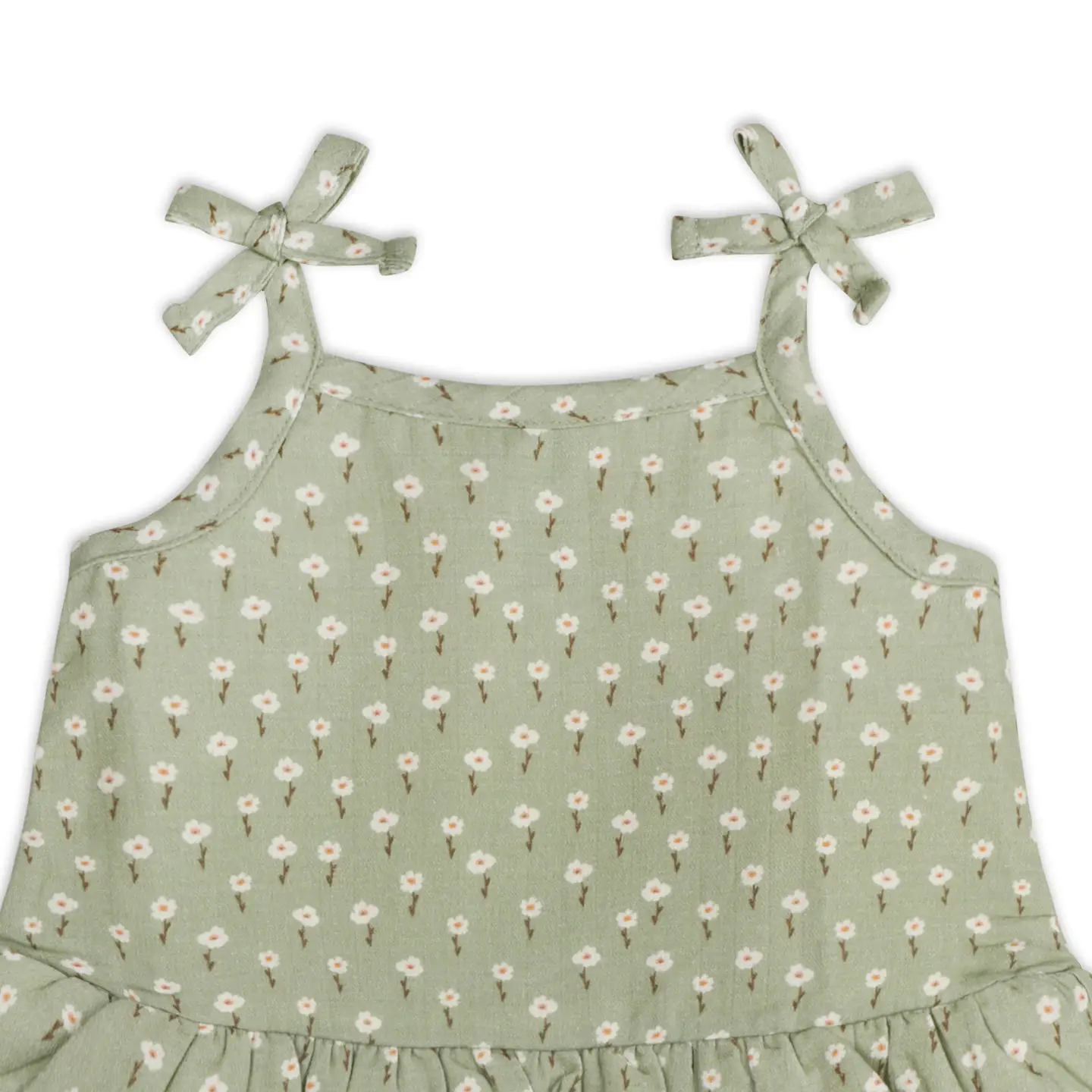 Organic muslin top and baby bloomers set for babies featuring a floral print in pastels