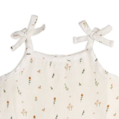 Organic muslin top and baby bloomers set for babies