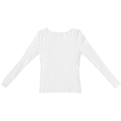 Ali Golden Ribbed LS Shirt  bone