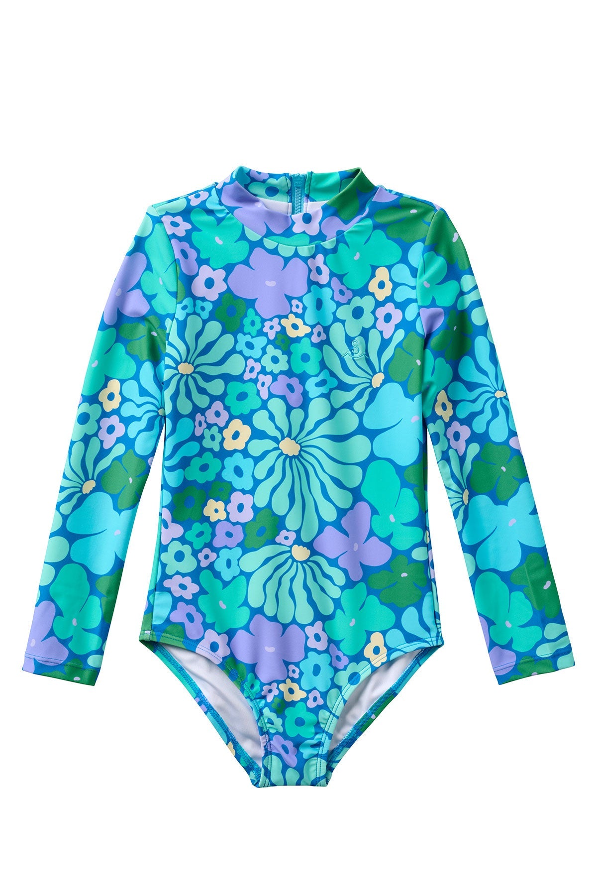 Fleurs eco-friendly girls swimsuit with full-sleeves