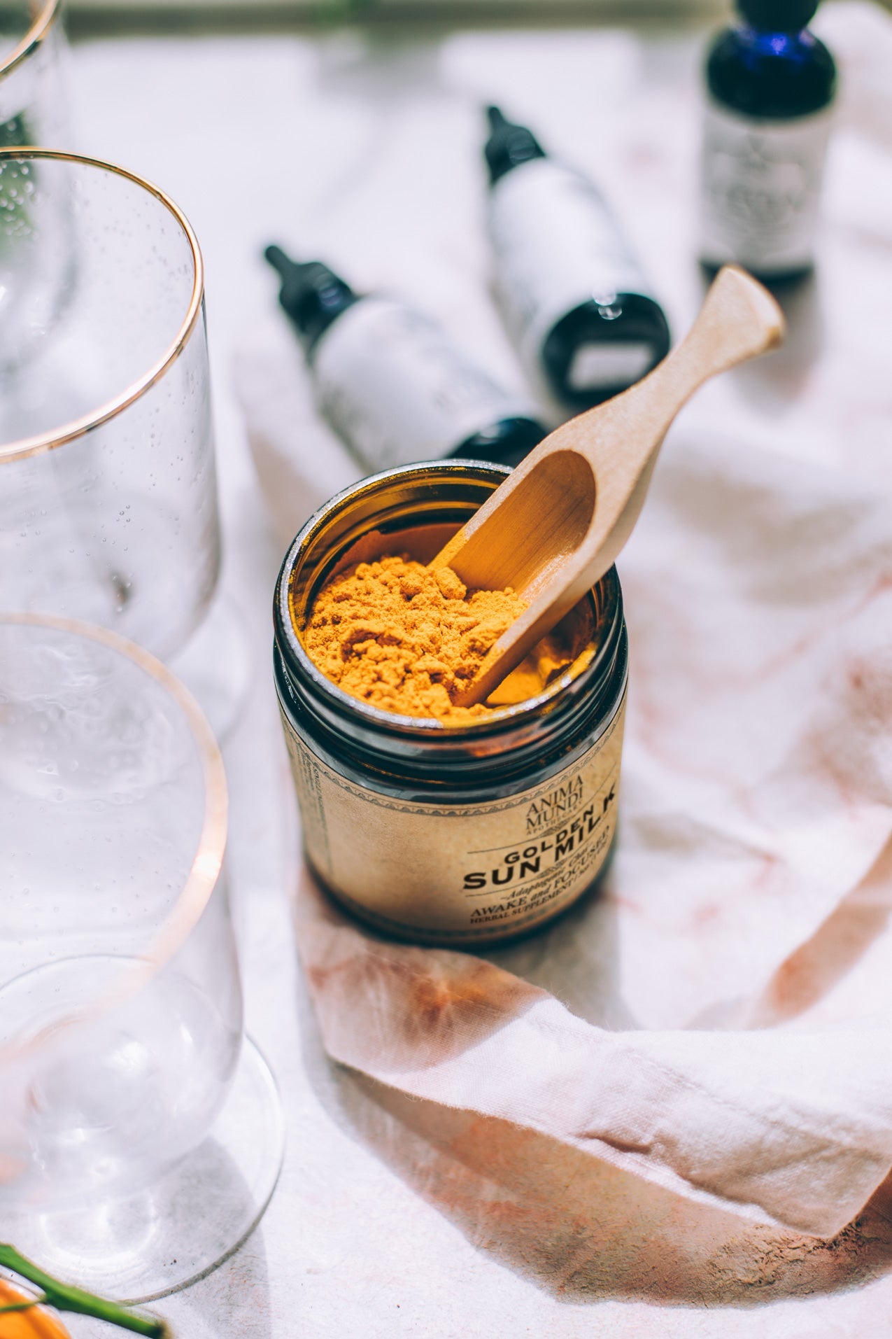 Anima Mundi's Golden Moon Milk contains activating plants, such as adaptogenic powerhouses Maca and Cordyceps, along with Mucuna, a revered nootropic also called "dopamine bean" due to its ability to enhance our dopamine receptors. These are combined with delicious organic chai spices.