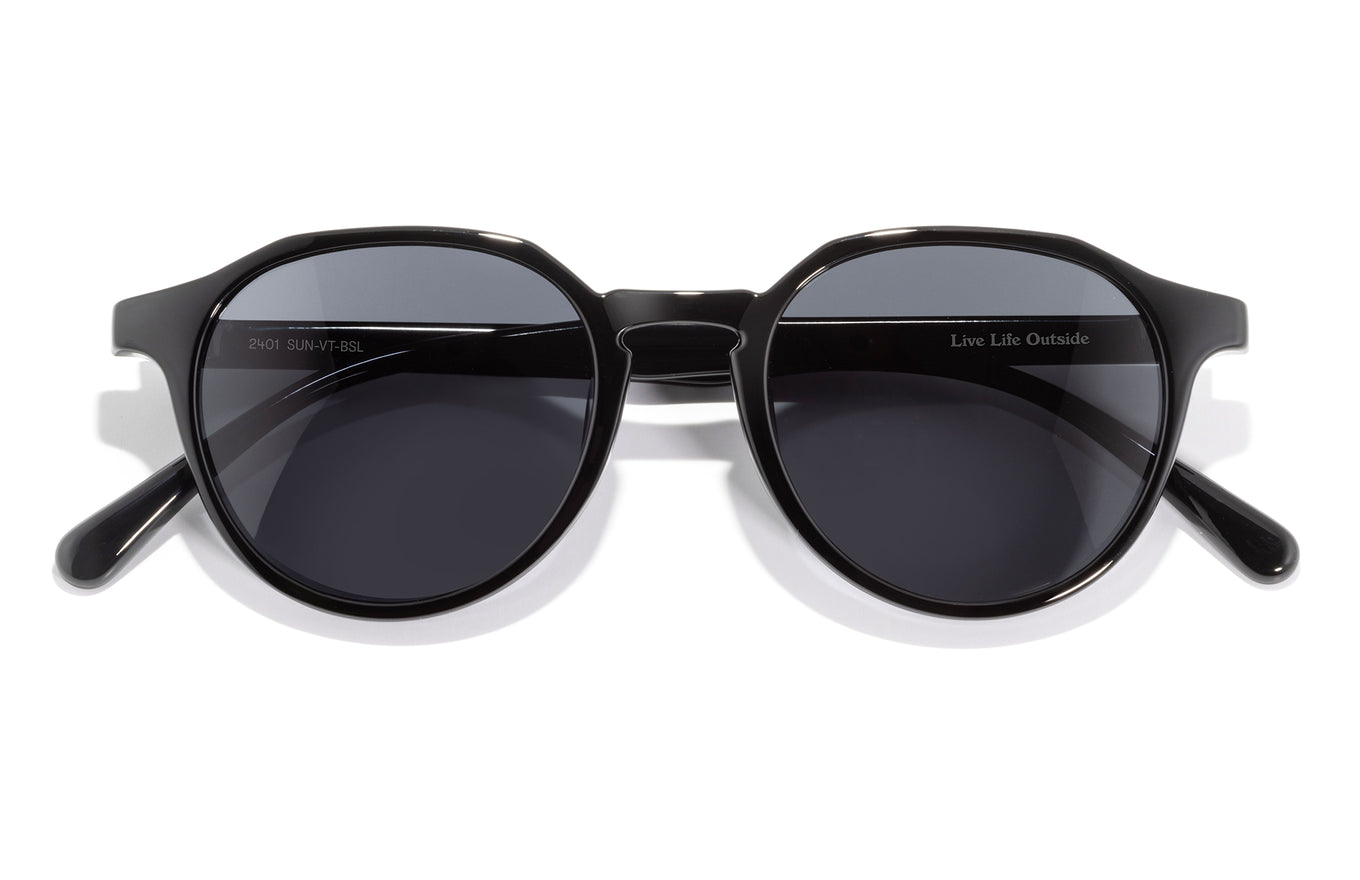 Eco-friendly polarized sunglasses made from recycled plastic. The Vallarta is a unique style with smaller faces in mind. These stylish shades offer a modern twist on a classic design, with a subtle geometric top that adds a touch of edge and sophistication.