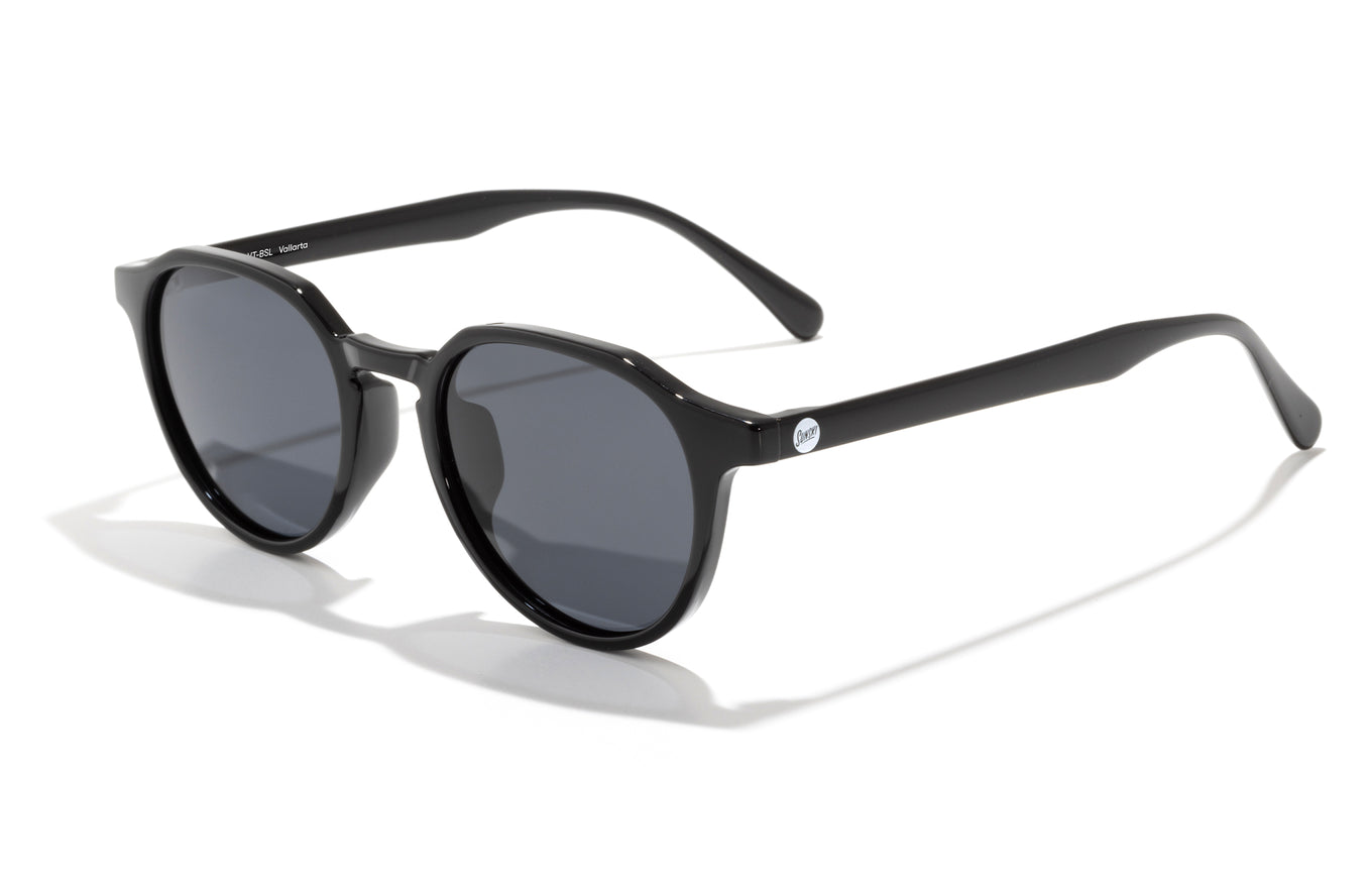 Eco-friendly polarized sunglasses made from recycled plastic. The Vallarta is a unique style with smaller faces in mind. These stylish shades offer a modern twist on a classic design, with a subtle geometric top that adds a touch of edge and sophistication.