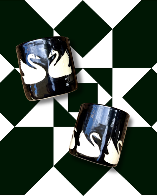 Black & White Swans! Tumbler