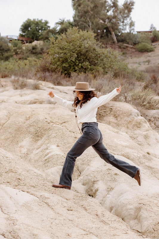 Baja long-sleeved tee in a hemp and organic cotton blend by Jungmaven in white