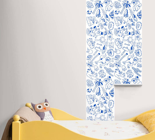 Let your kids color on the walls! Or the fridge! Or any other surface you want! This very long paper roll is meant to be cut, stuck on a surface, and colored. Best part is that it's easily removable, re-appliable, and reusable!