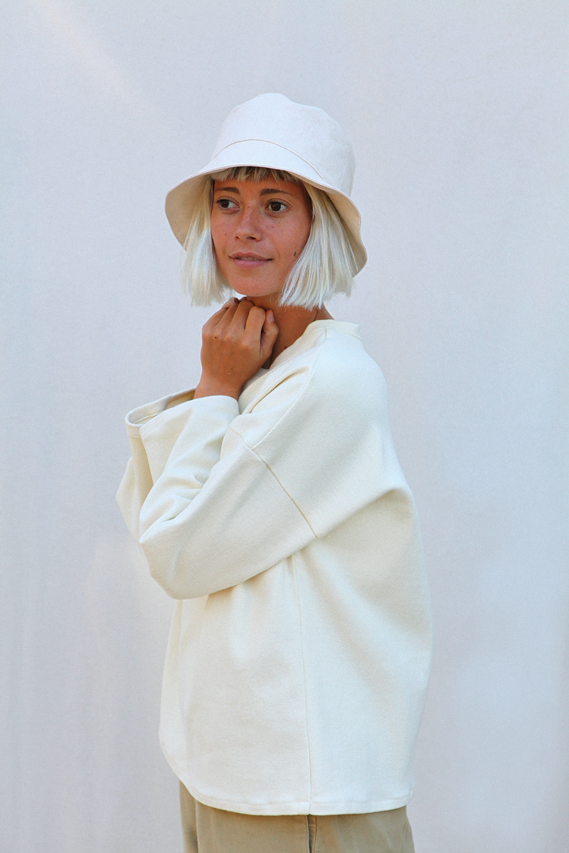 The Session Hat by Pairup plays on a classic bucket hat style with a squared off top for a modern twist. Sustainably and hand-made right here in San Diego.