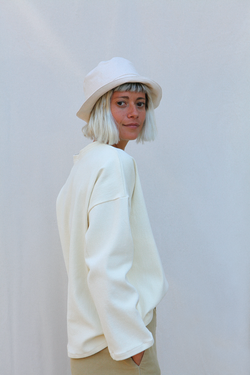 The Session Hat by Pairup plays on a classic bucket hat style with a squared off top for a modern twist. Sustainably and hand-made right here in San Diego.