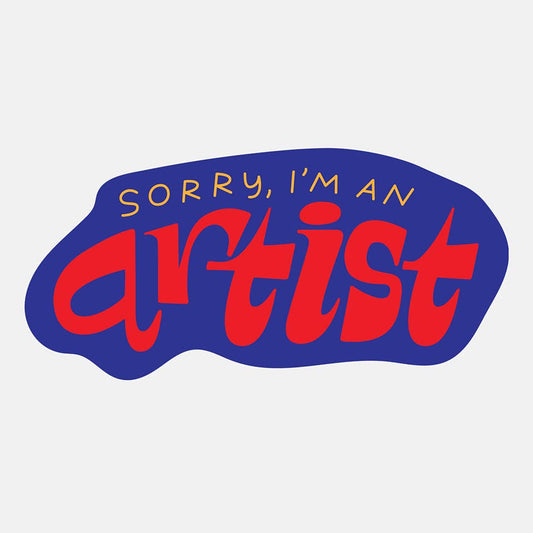 The perfect sticker for the artist in your life. 3" polypropylene sticker.