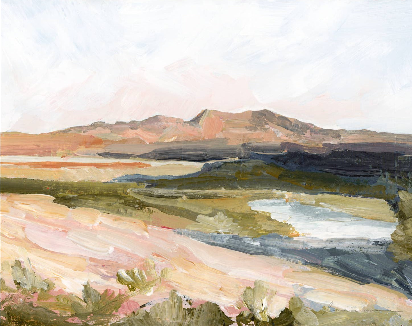 A fine art Giclee Print on beautiful flat unstretched matte canvas. Can be framed with or without glass. By Laurie Anne