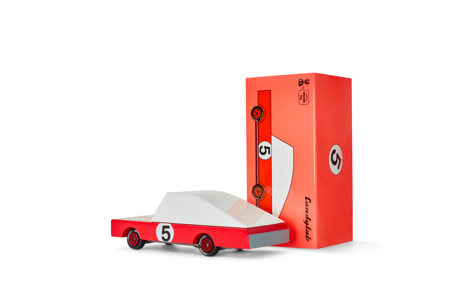 Red Racer classic toy car by Candylab Toys features solid beech wood and water-based paints. Made sustainably, made to last, made for fun.  Available at thread spun
