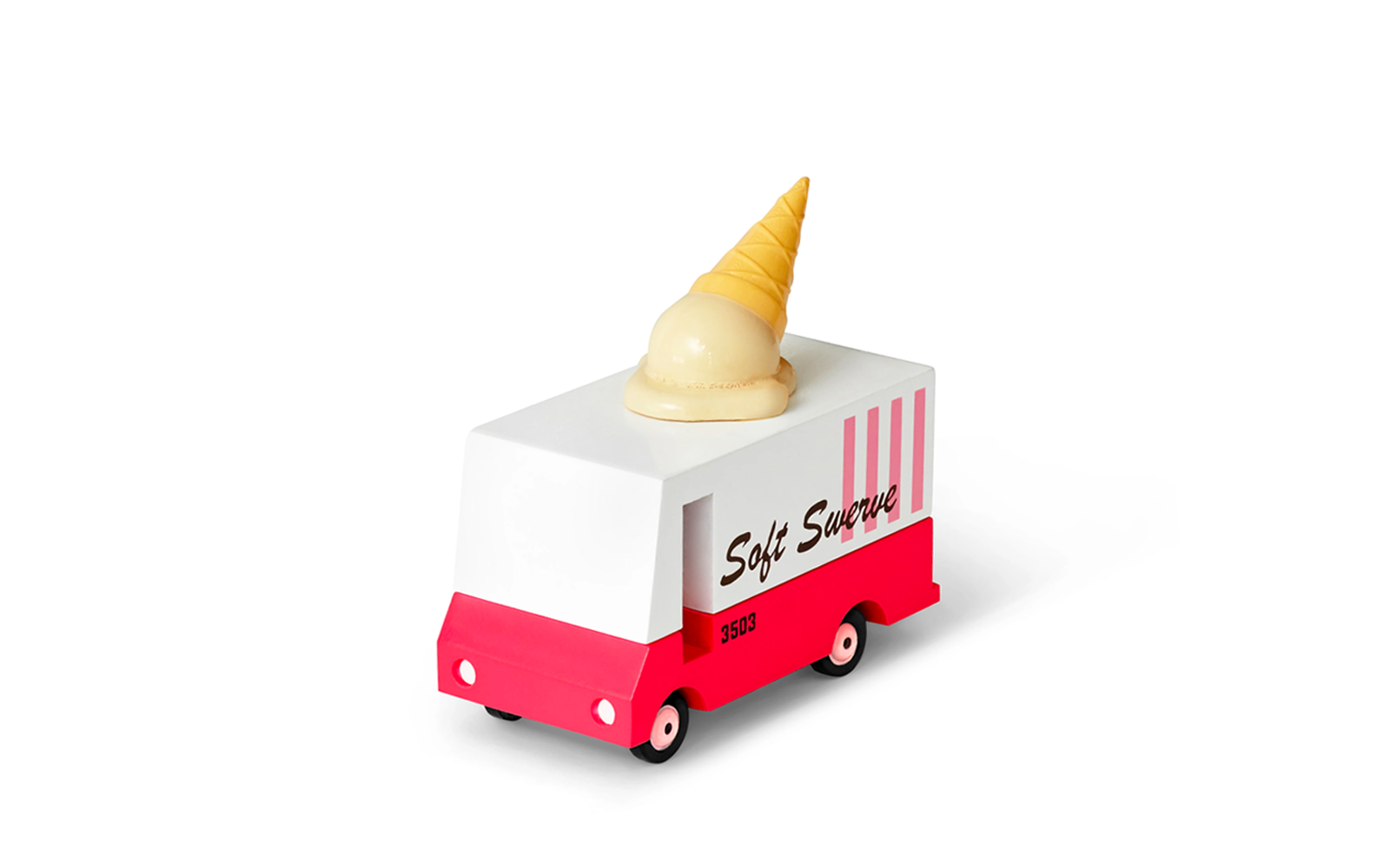 Ice Cream Van toy by Candylab Toys features solid beech wood and water-based paints. Made sustainably, made to last, made for fun.