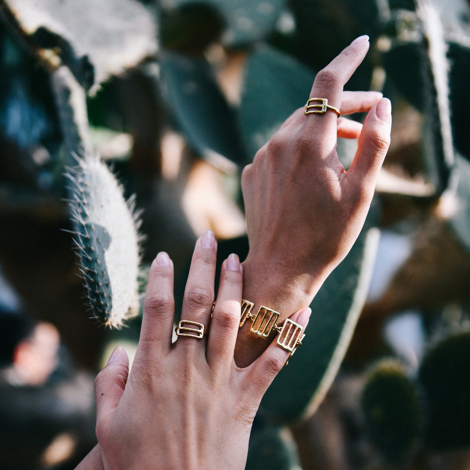 Handmade Column Ring. This ring has been lovingly hand carved in wax, then cast in metal using the lost wax casting process. Made in gold vermeil (14k heavy gold plate over sterling silver.