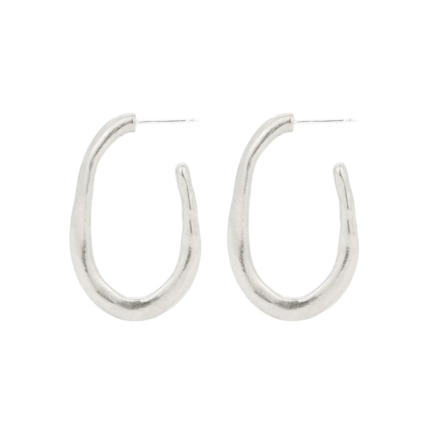 Amanda Hunt Lake Hoops The perfect everyday hoop inspired by the organic shape of lakes. Hand cast in Sterling Silver.