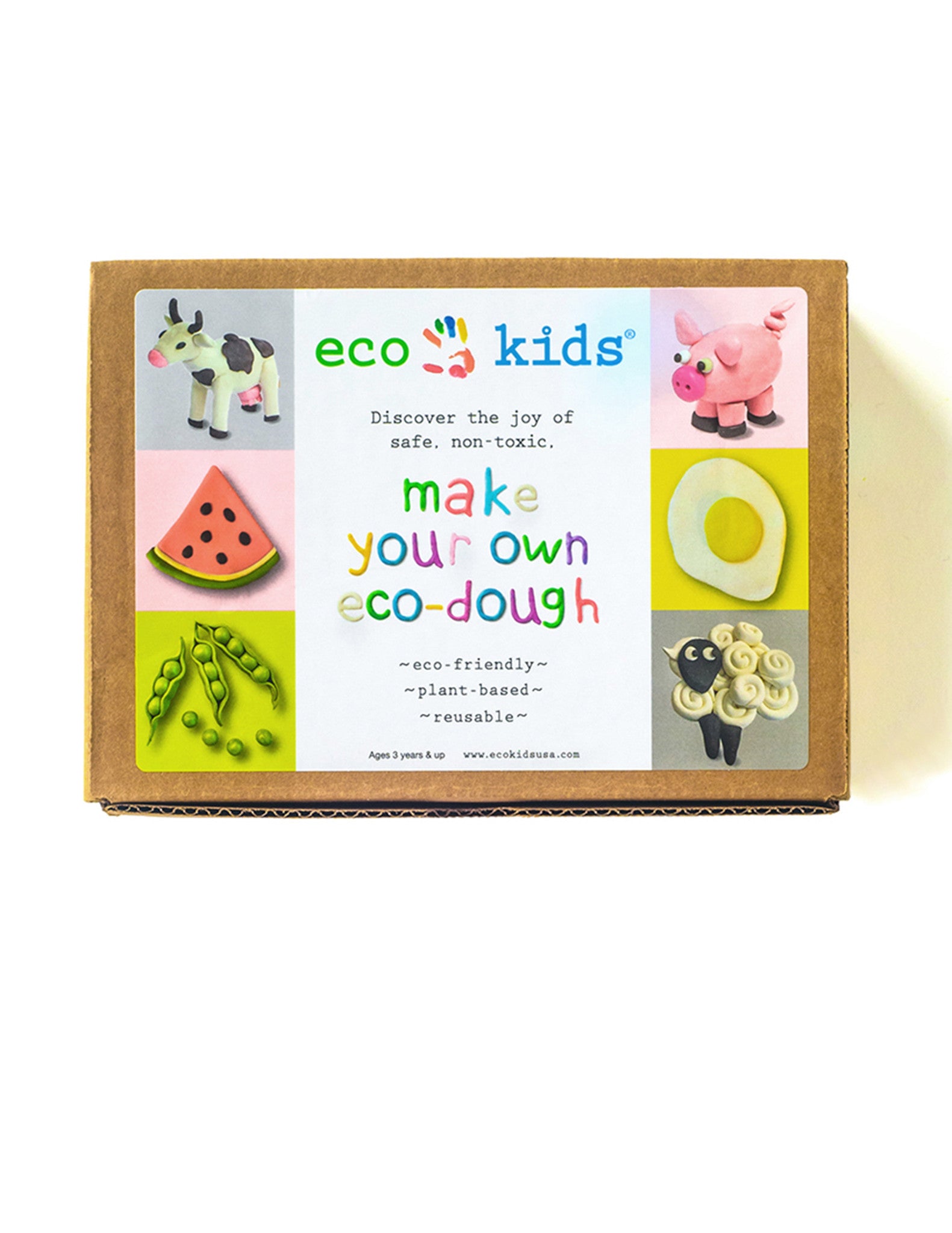 Promote tactile and visual exploration and enjoy the satisfaction and enjoyment of creating over two pounds of plant-based food grade eco dough! No boiling water or cooking required. Set of 5 colors of eco-dough to mix your own.