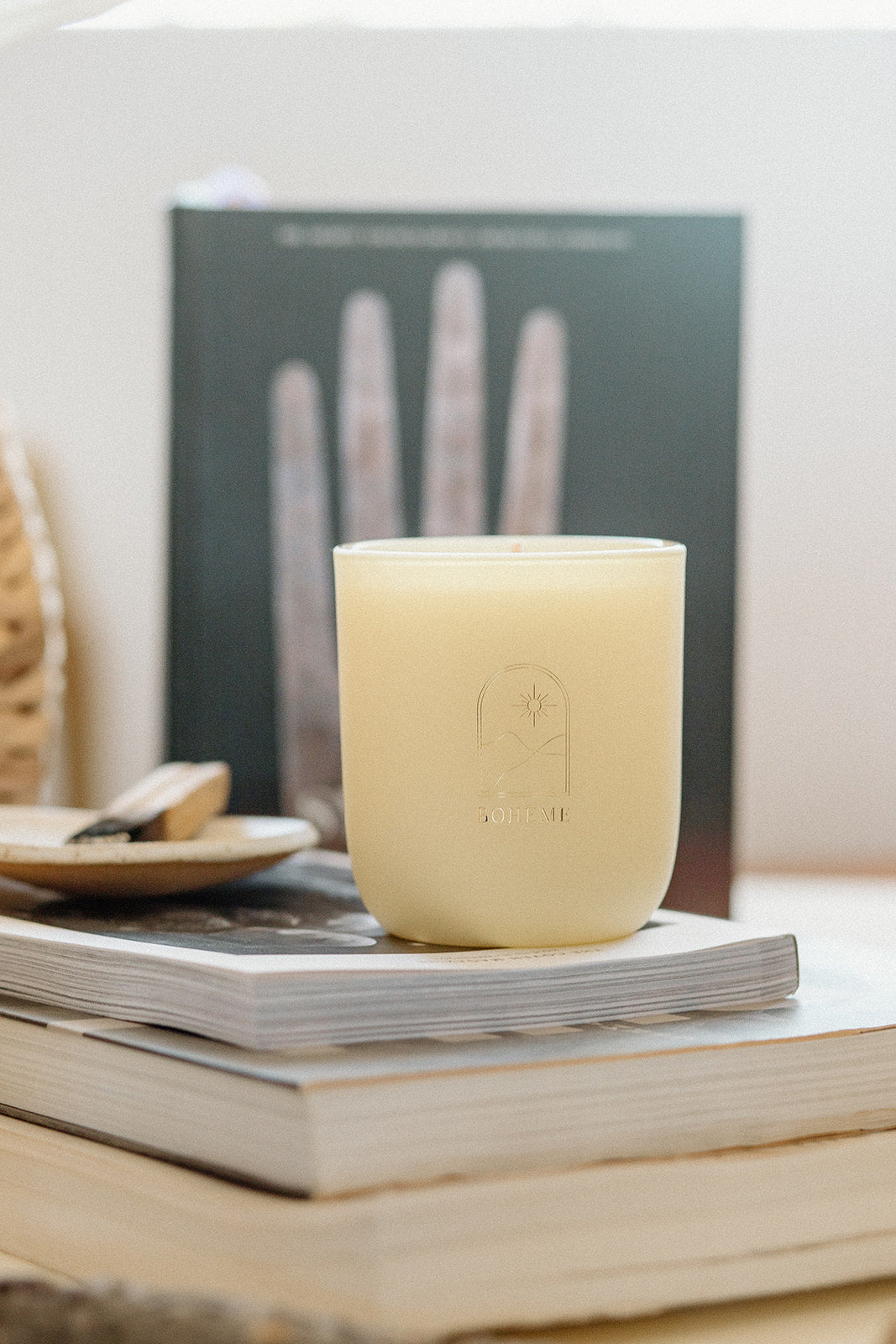 Clean, All Natural, Sustainable Soy, Vegan, Phthalate Free Joshua Tree Candle. The top, middle and bottom feature three different scents so this is like three candles in one! Bergamot and agave to tuberose and cactus blossom to amber and patchouli.