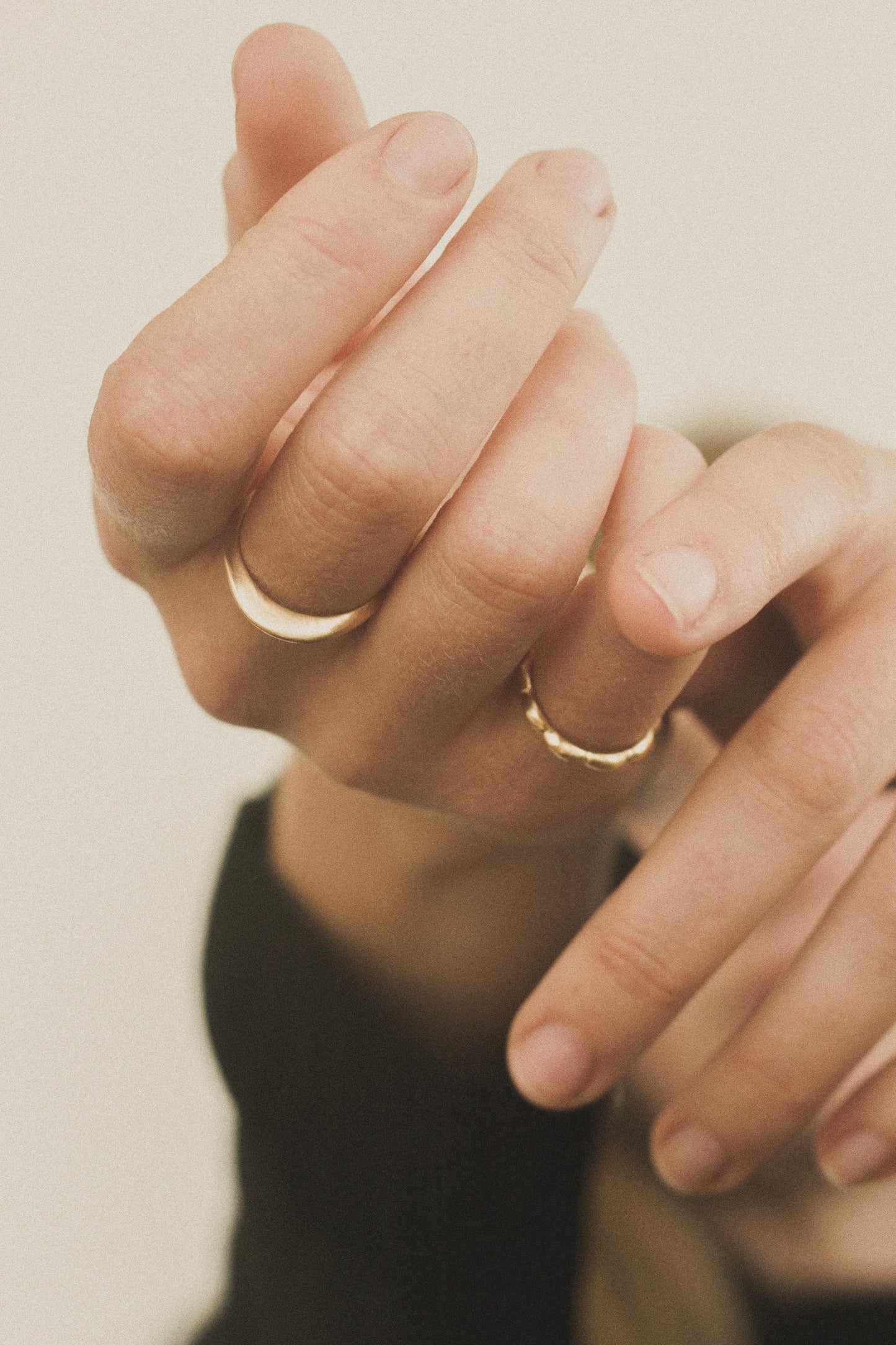 Ojai Ring by Mountainside Jewelry. This sleek and sculptural hand-carved design is a true standout when worn alone, or stacked with your other favorites. Perfect worn alone, to compliment other ring styles, or stacked with other pieces. Handmade in the Santa Cruz Mountains.